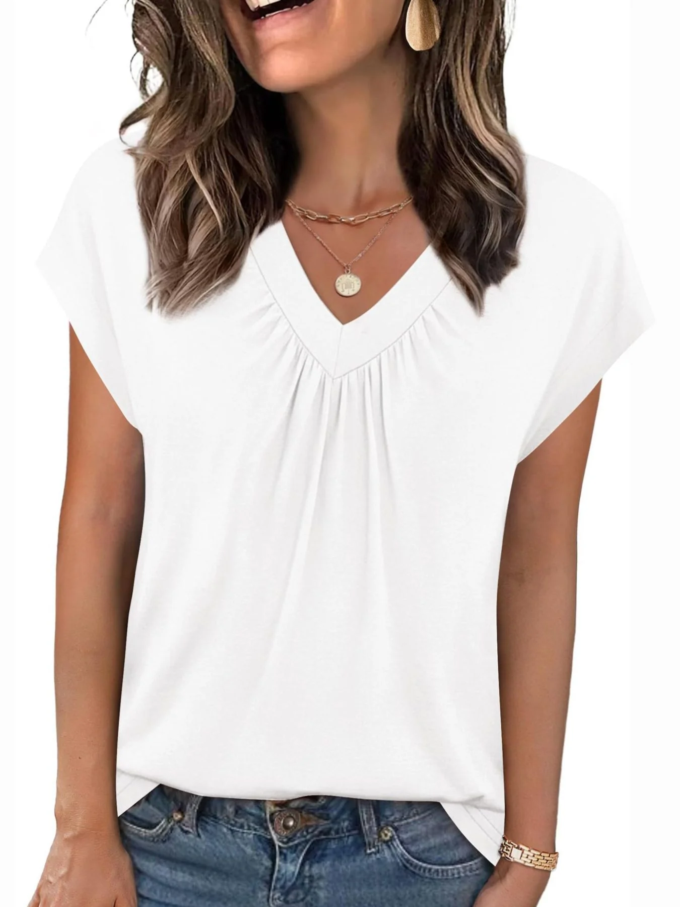 V-Neck Relaxed Fit T-Shirt - Image 7