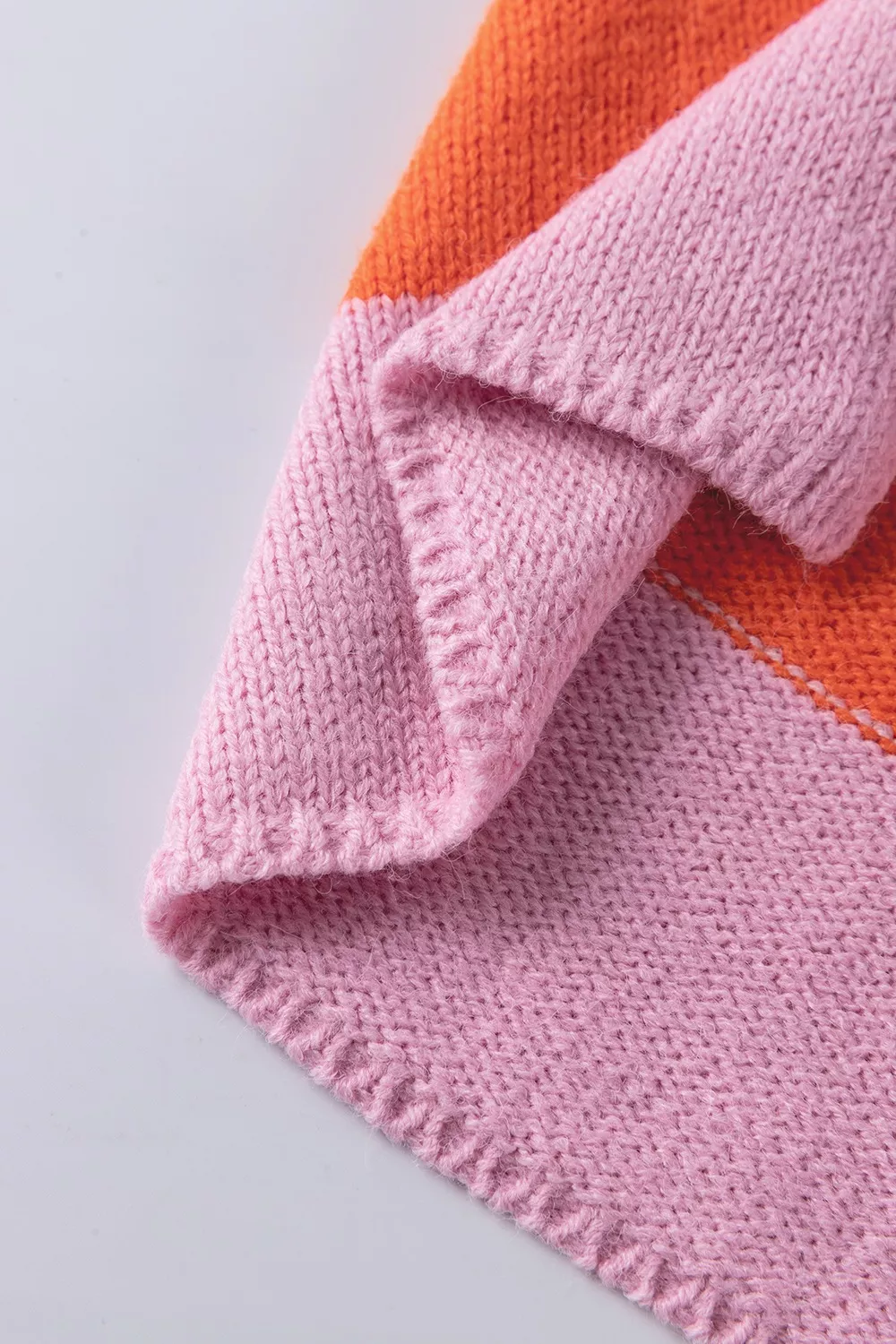 V-Neck Striped Color Block Knit Top - Image 11