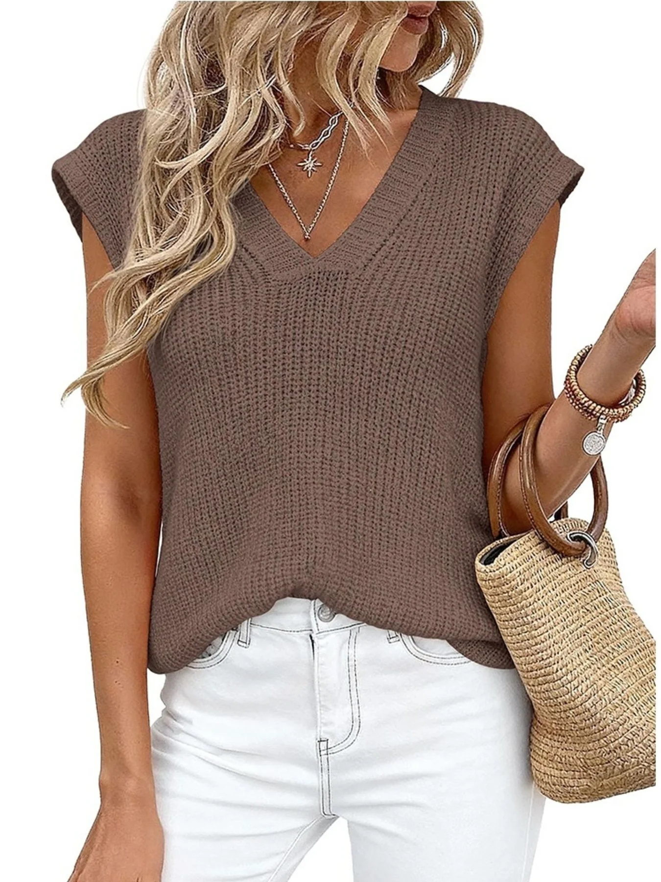 V-Neck Sweater Vest - Image 10