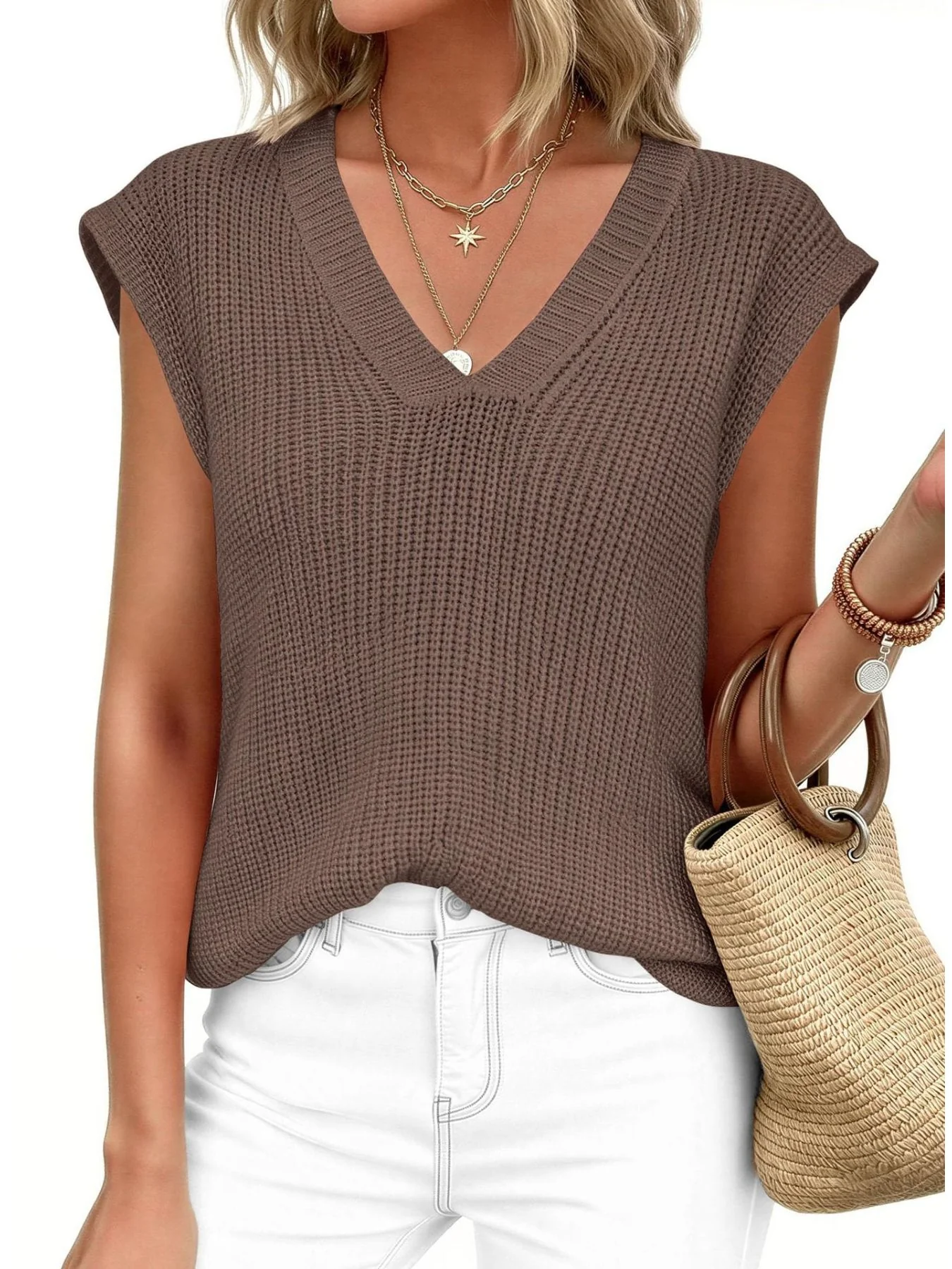 V-Neck Sweater Vest - Image 11