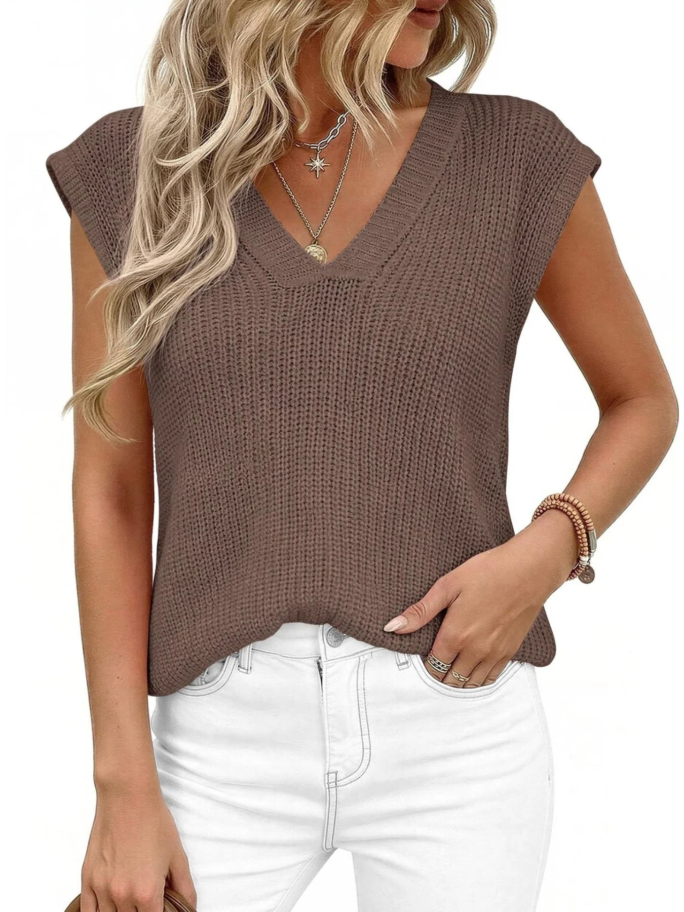 V-Neck Sweater Vest - Image 12