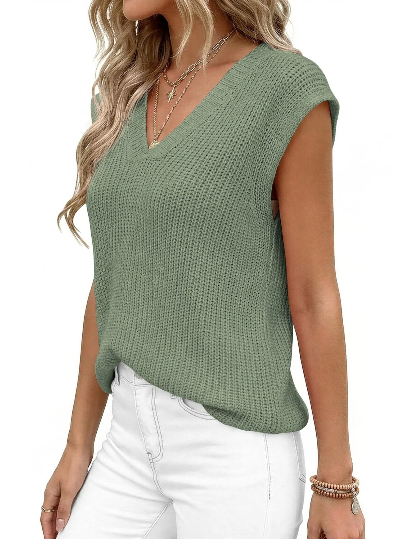 V-Neck Sweater Vest - Image 18