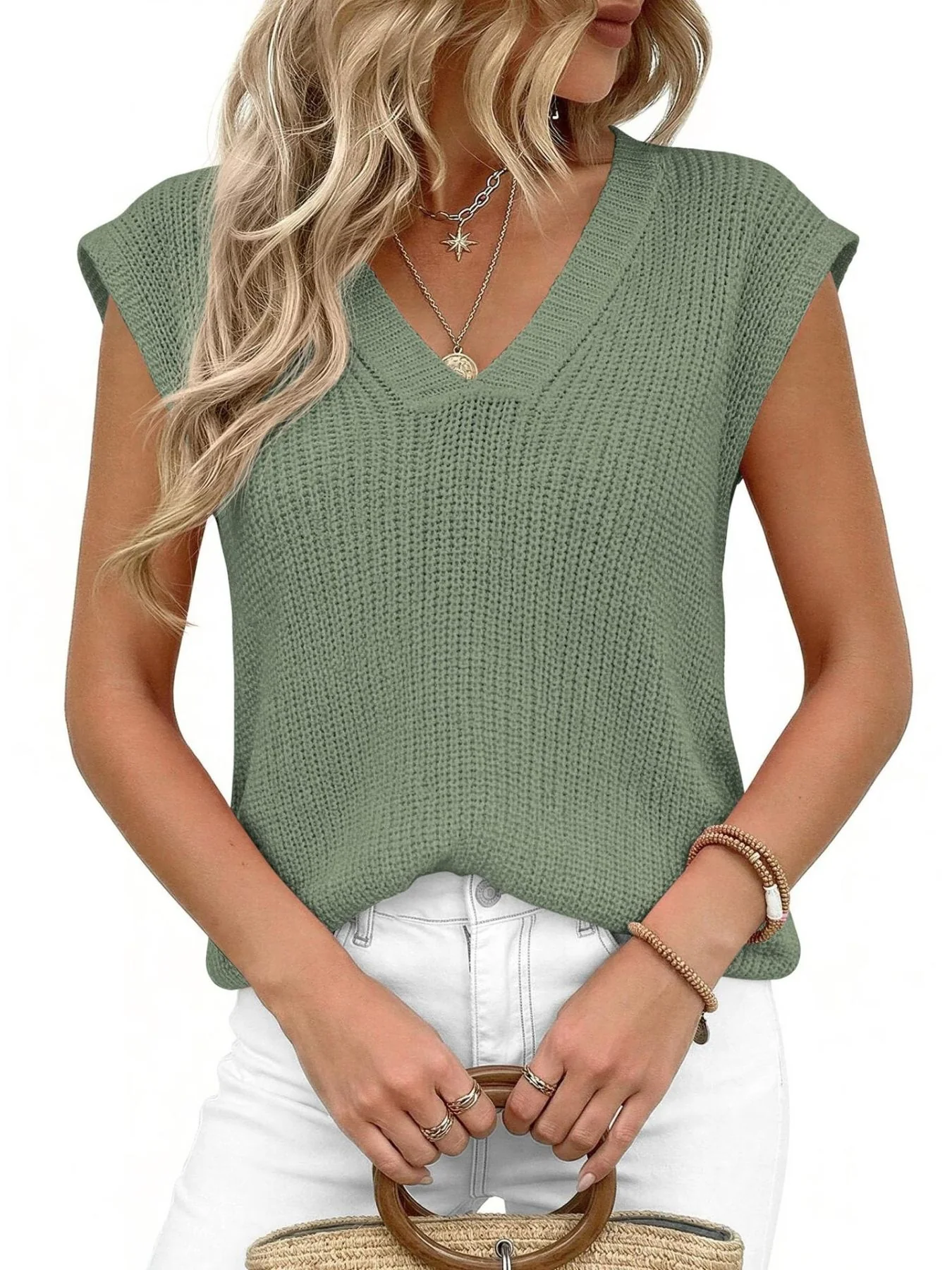 V-Neck Sweater Vest - Image 19