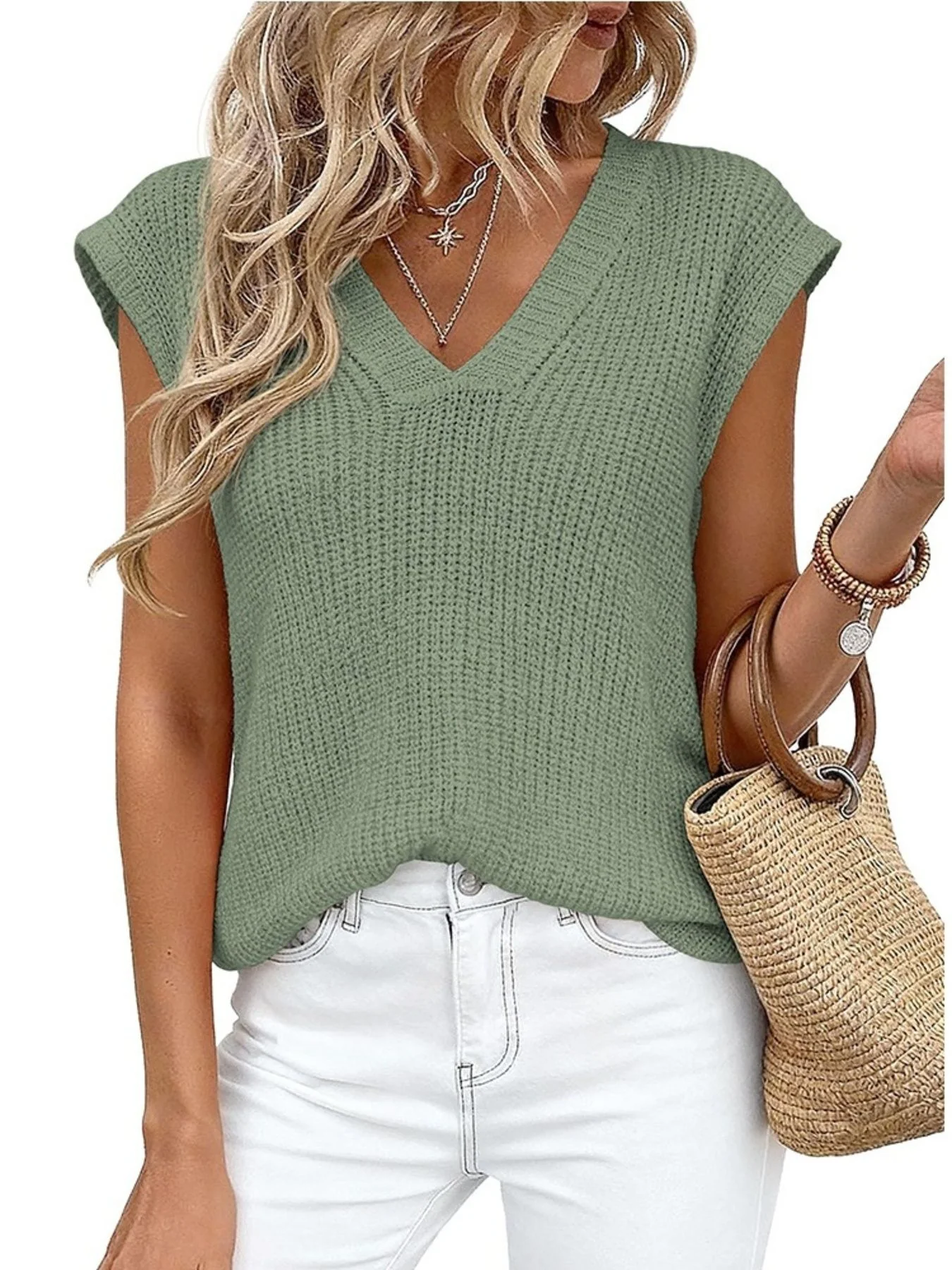 V-Neck Sweater Vest - Image 20