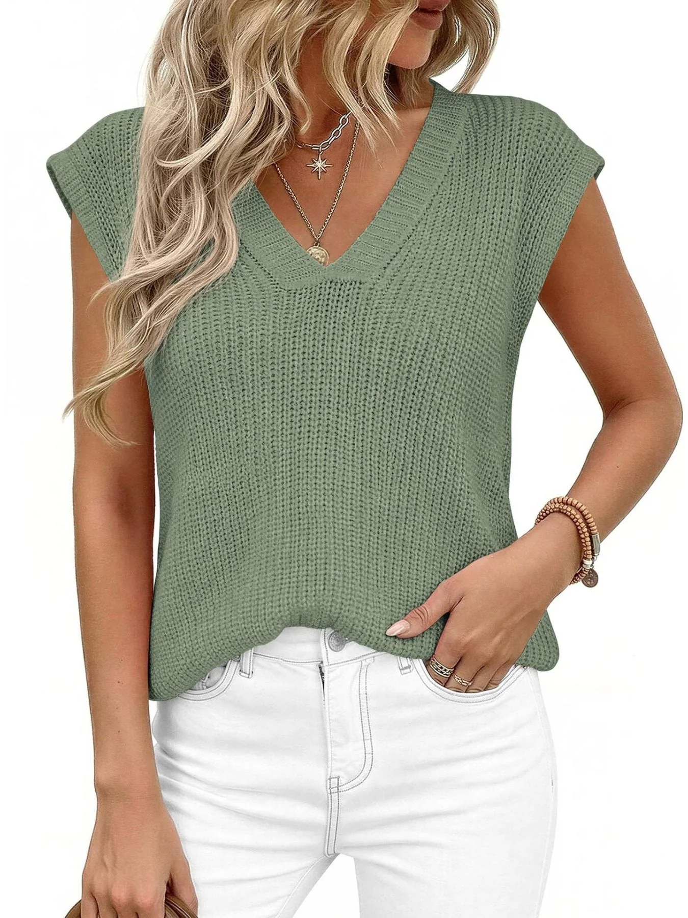 V-Neck Sweater Vest - Image 21