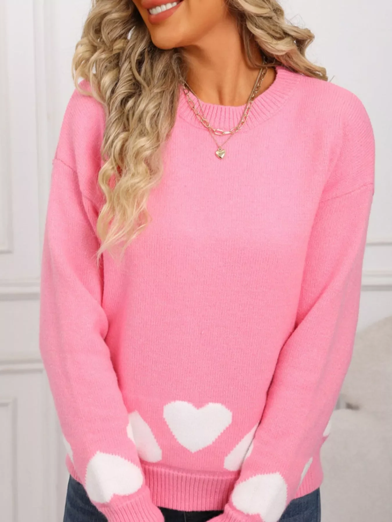 Valentine's Day Heart Crew Neck Sweater - Image 13