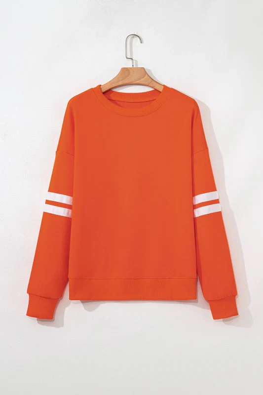 Varsity Stripe Drop Shoulder Oversized Sweatshirt - Image 16