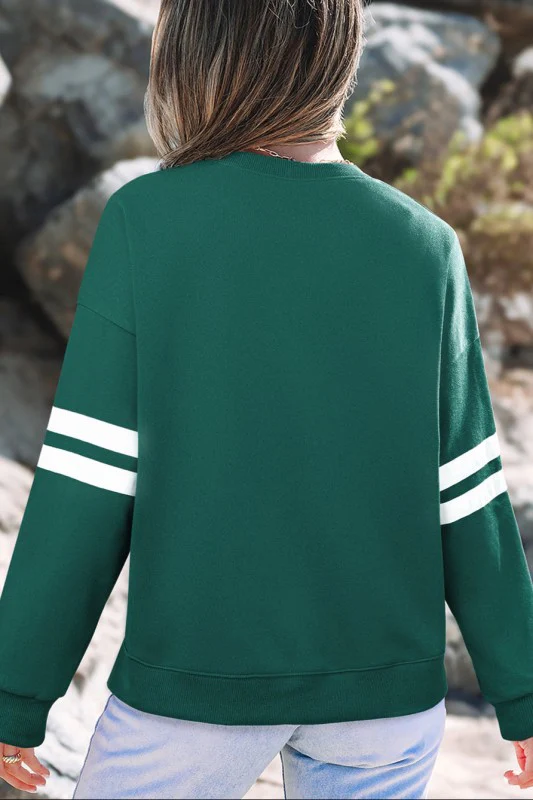 Varsity Stripe Drop Shoulder Oversized Sweatshirt - Image 20