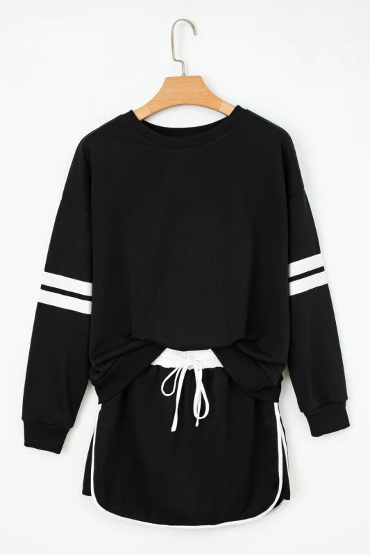 Varsity Stripe Pullover and Mini Skirt Set - Image 21