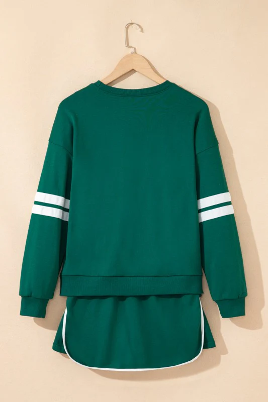 Varsity Stripe Pullover and Mini Skirt Set - Image 30