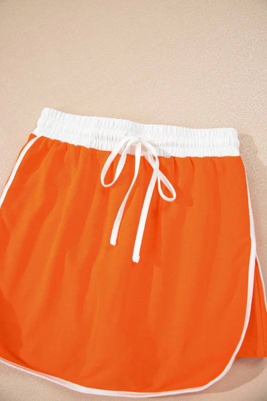 Varsity Stripe Pullover and Mini Skirt Set - Image 71