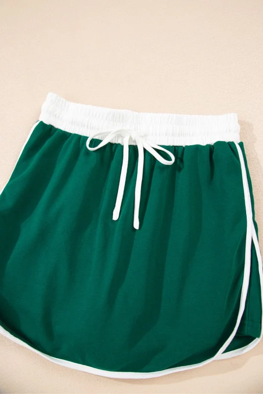 Varsity Stripe Pullover and Mini Skirt Set - Image 79
