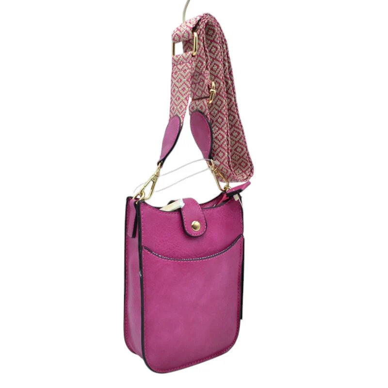 Vegan Leather Crossbody Bag with Adjustable Guitar Straps - Image 12