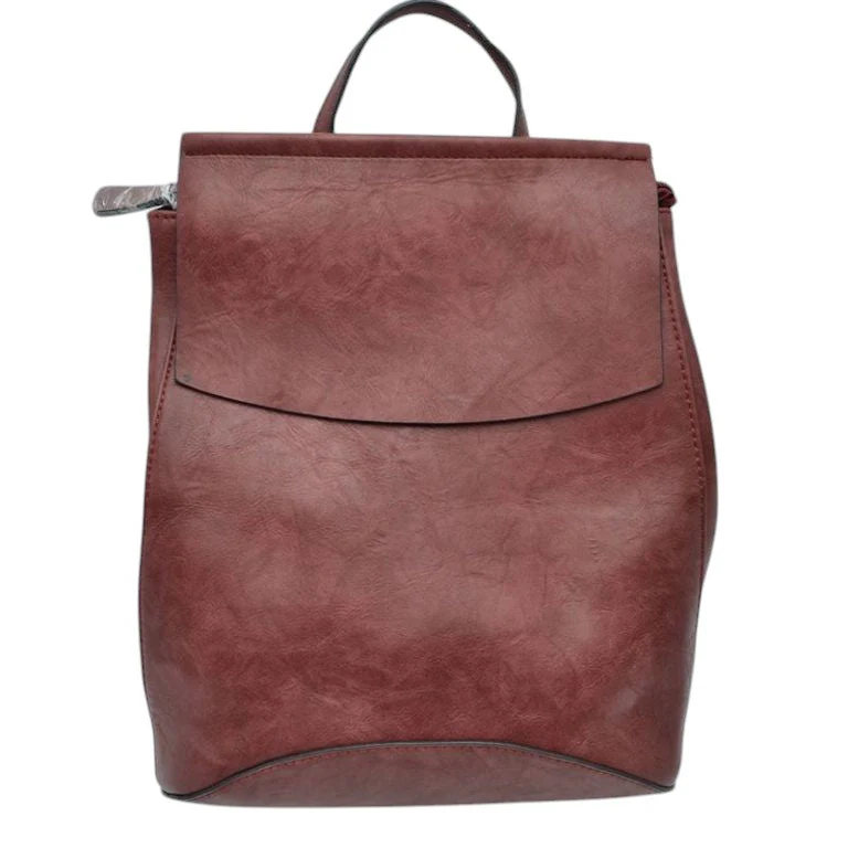 Vegan Long-lasting Faux Leather Backpack Convertible Bag - Image 11