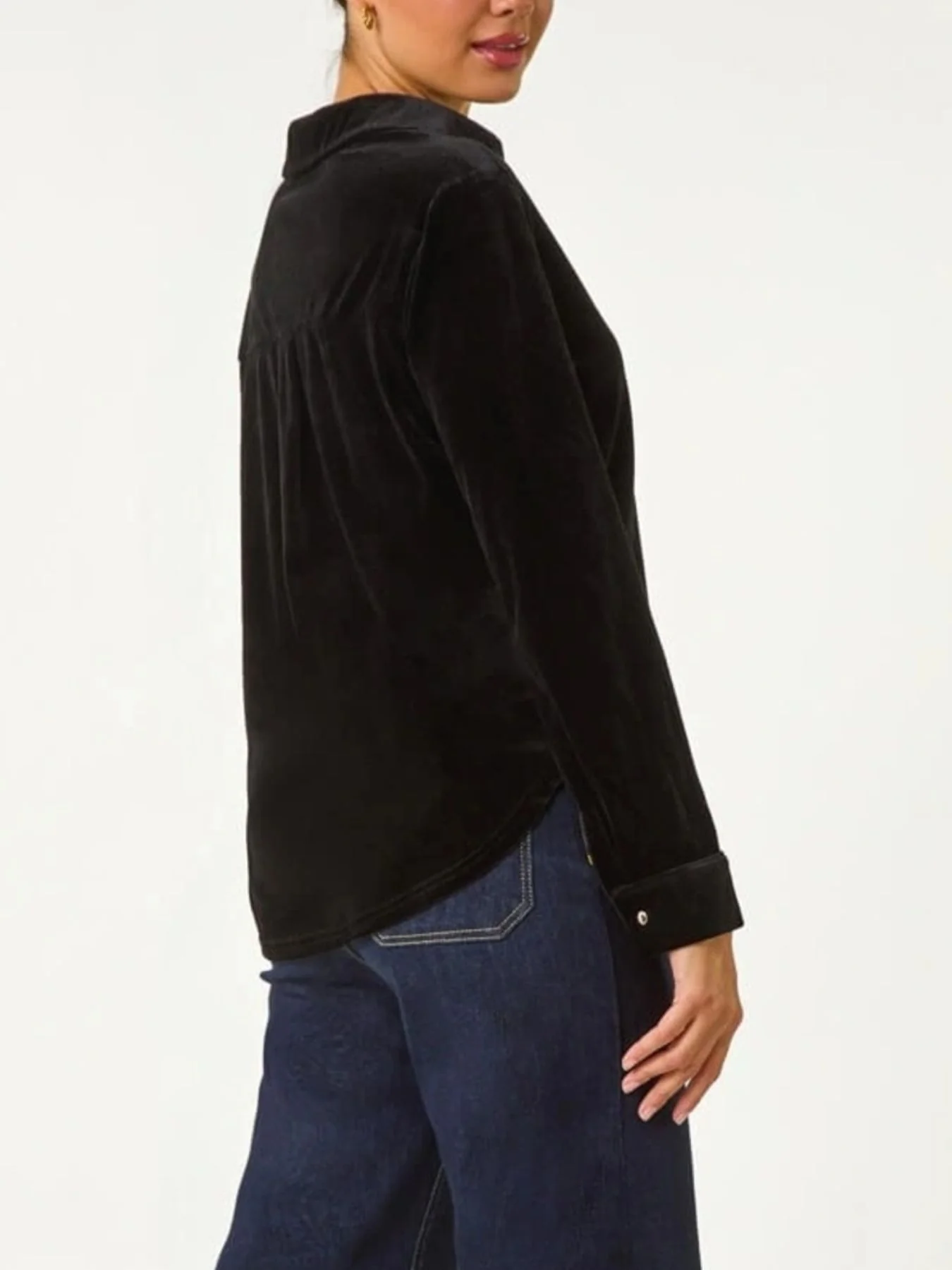 Velvet Long Sleeve Blouse - Image 8