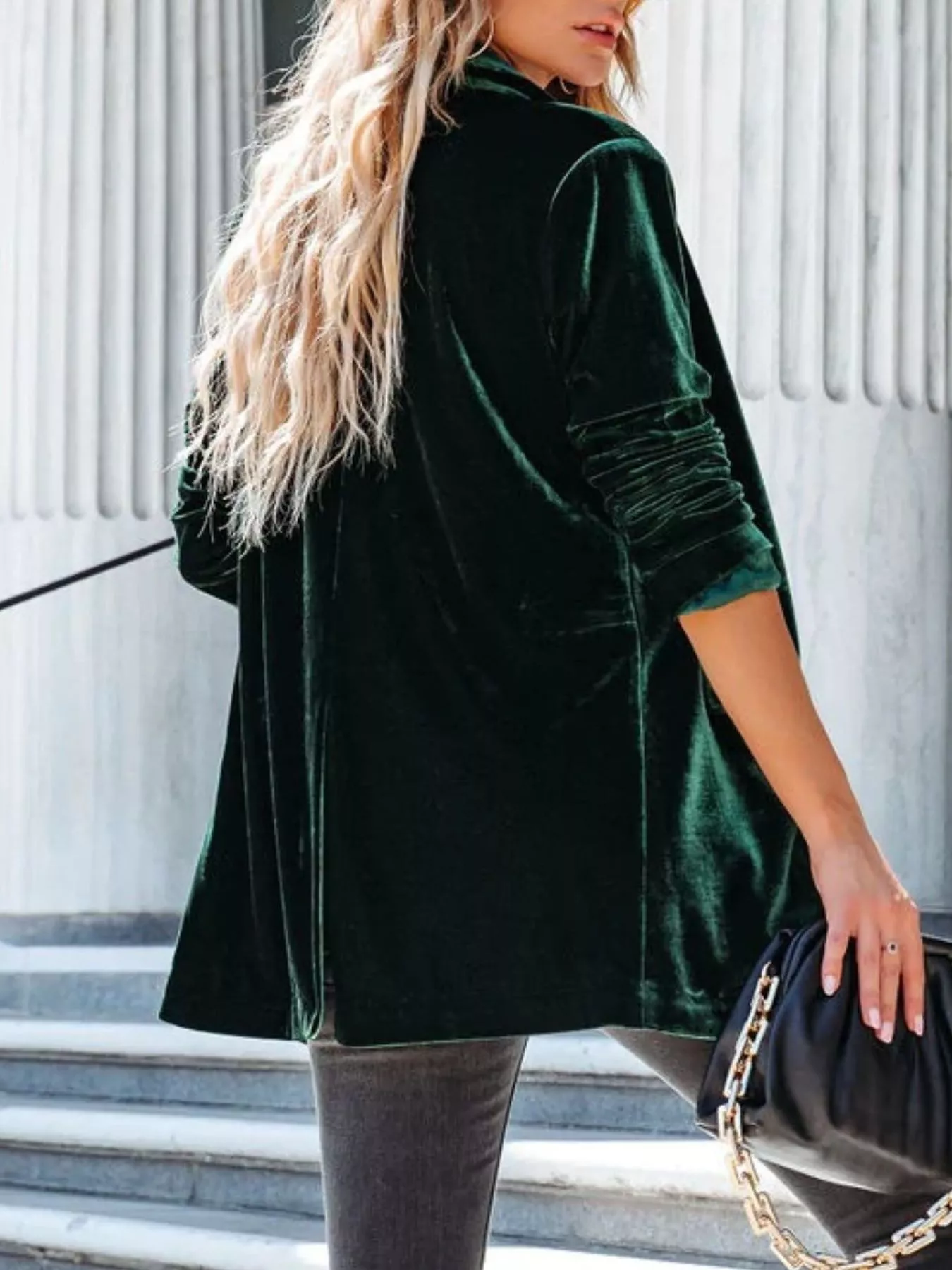 Velvet One Button Outerwear - Image 9