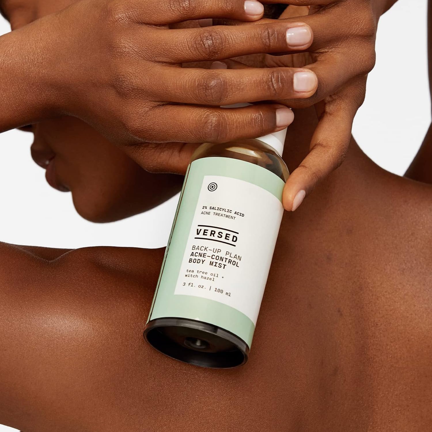 Versed Back-Up Acne Control Body Mist - All Over Blemish Spot Treatment + Salicylic Acid Spray with Tea Tree Oil & Witch Hazel - Oil Control + Redness Relief Acne Spray for Back & Body - Vegan (3 oz) - Image 2