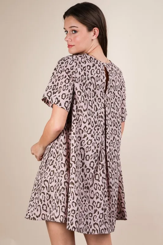 VERY J Leopard Printed Comfy Mini Dress - Image 5