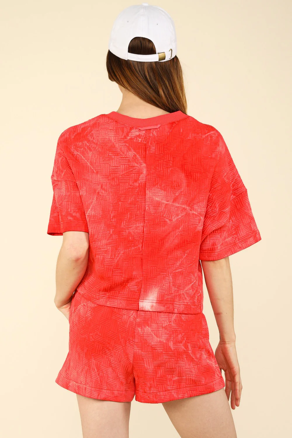 VERY J Quilted Washed Crop Top and Shorts Set - Image 2