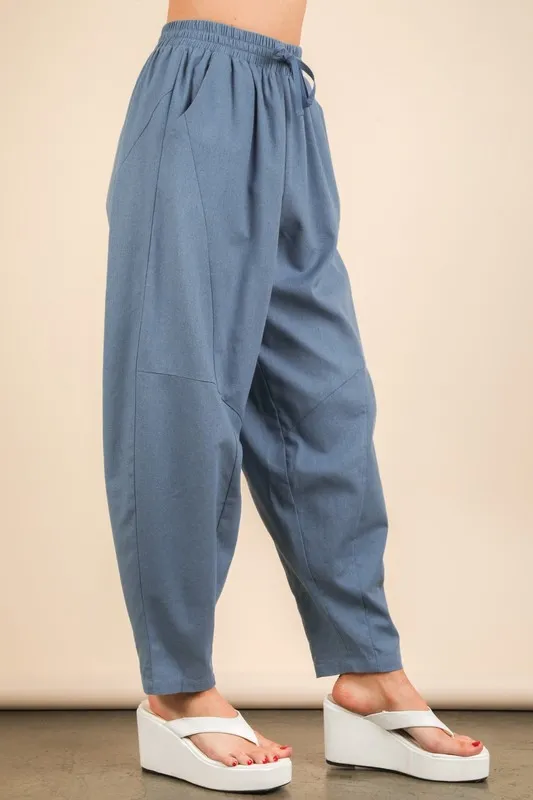VERY J Solid Barrel Comfy Woven Pants - Image 5