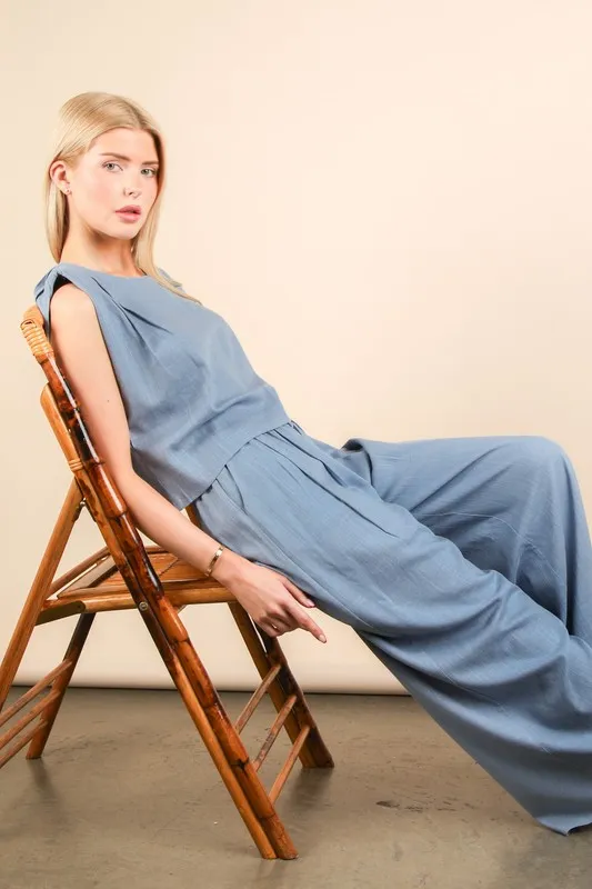 VERY J Solid Woven Top & Pants Set - Image 4