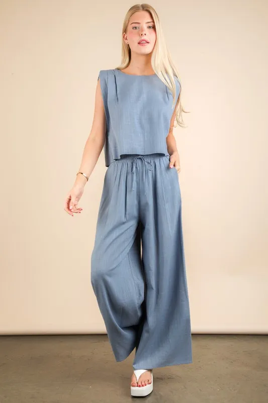 VERY J Solid Woven Top & Pants Set - Image 5