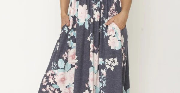 Vintage floral maxi dress with hidden pocket - Image 6