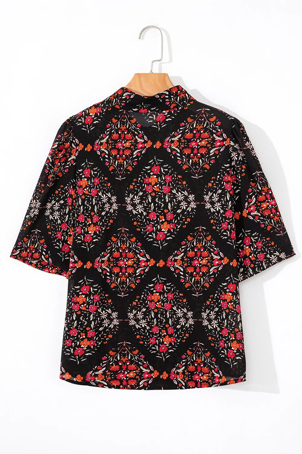 Vintage Floral Print Button-Down Shirt - Image 4
