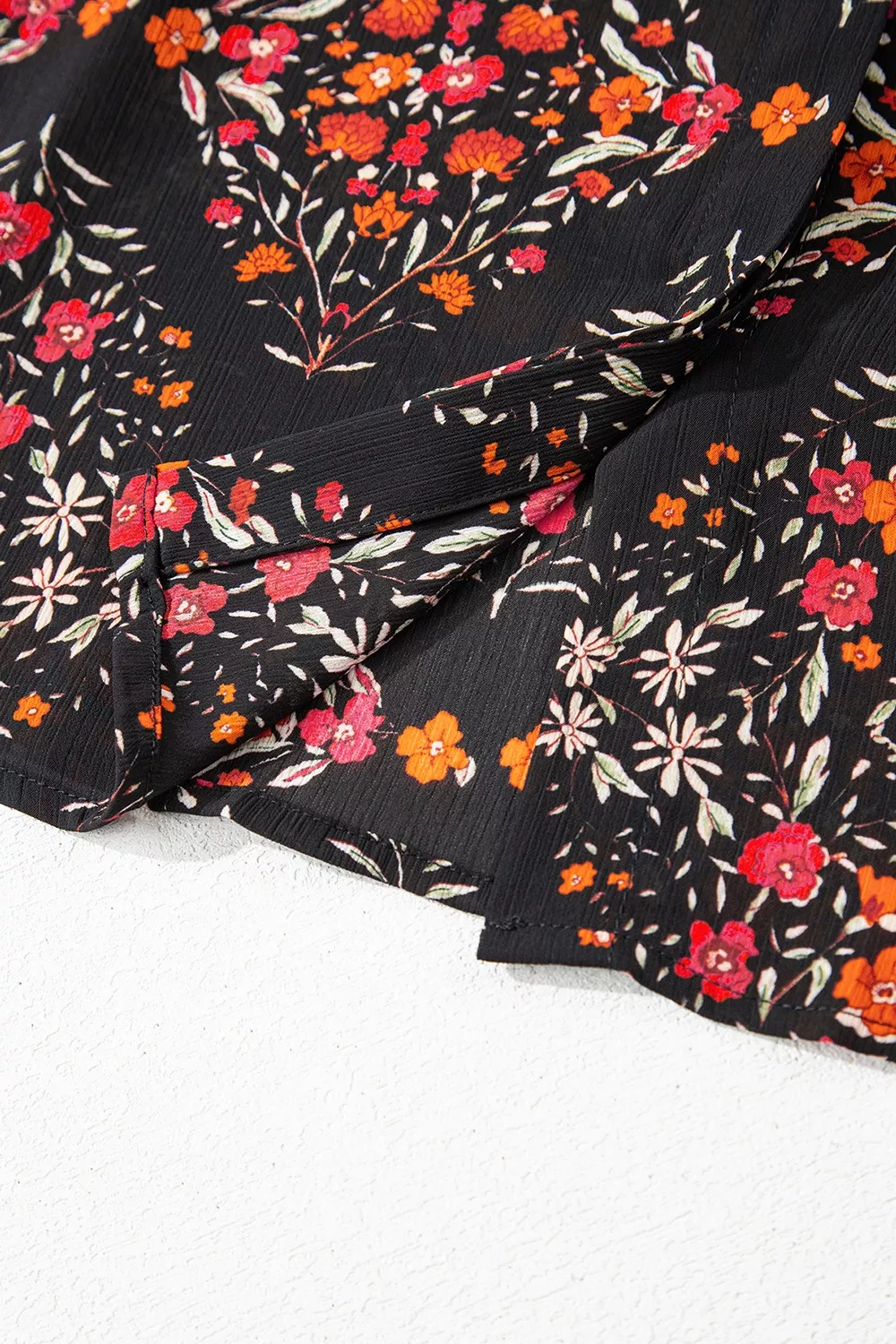 Vintage Floral Print Button-Down Shirt - Image 7
