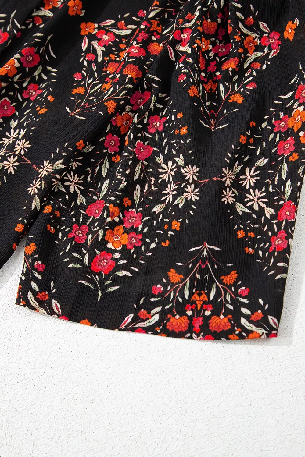 Vintage Floral Print Button-Down Shirt - Image 9