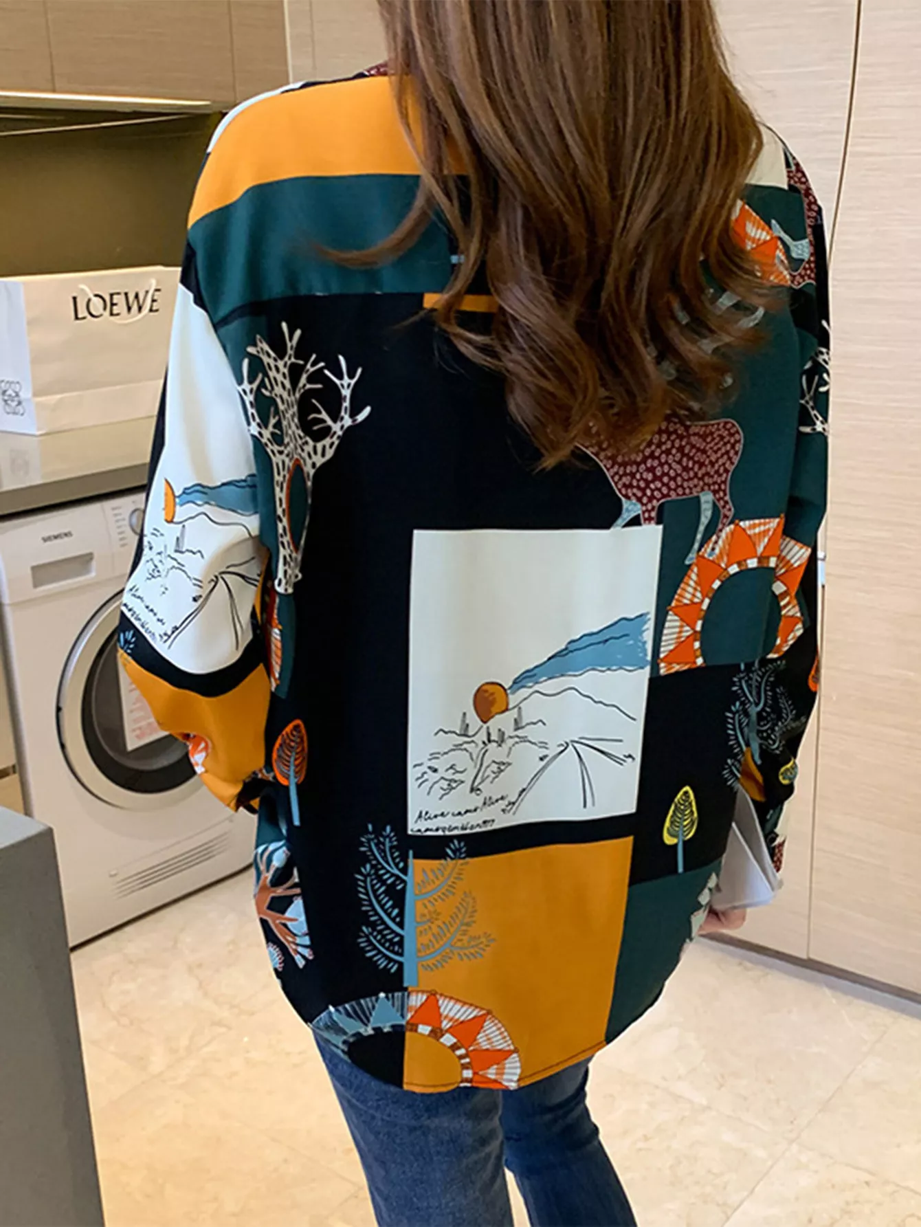 Vintage Print Long Sleeve Shirt - Image 3