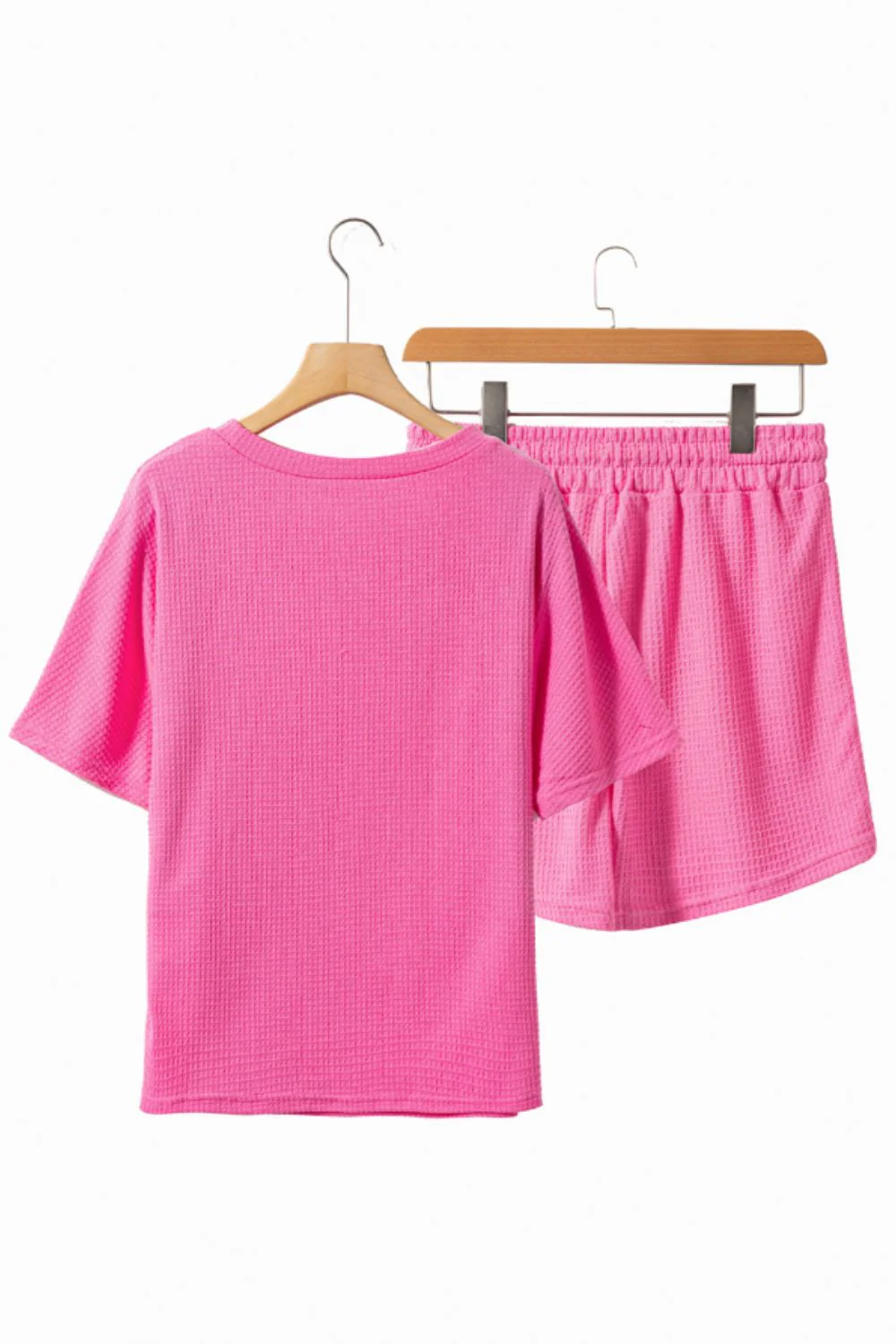 Waffle Sequin Floral MAMA Bow Graphic Top and Shorts Set - Image 6