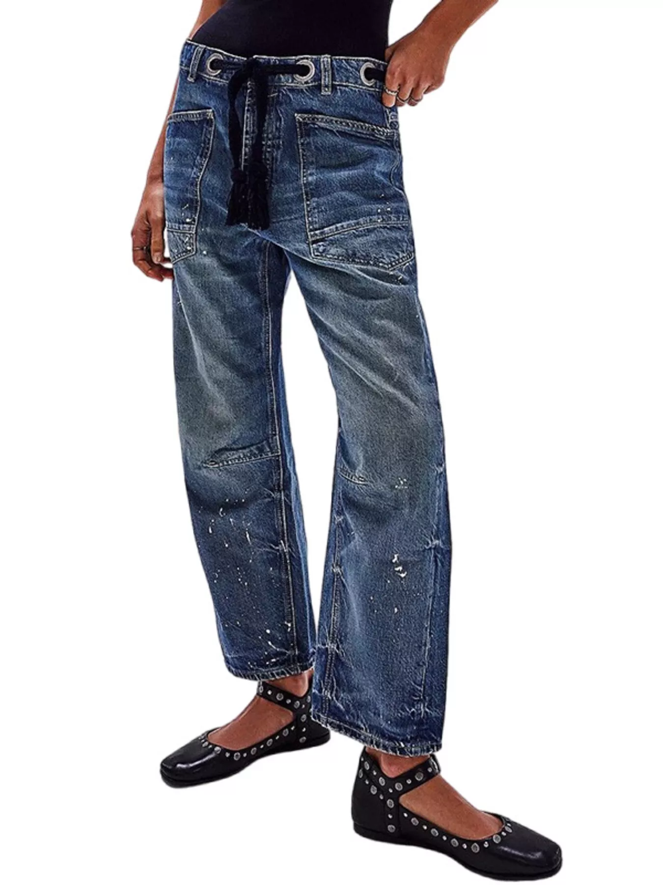 Washed Wide Leg Jeans - Image 10
