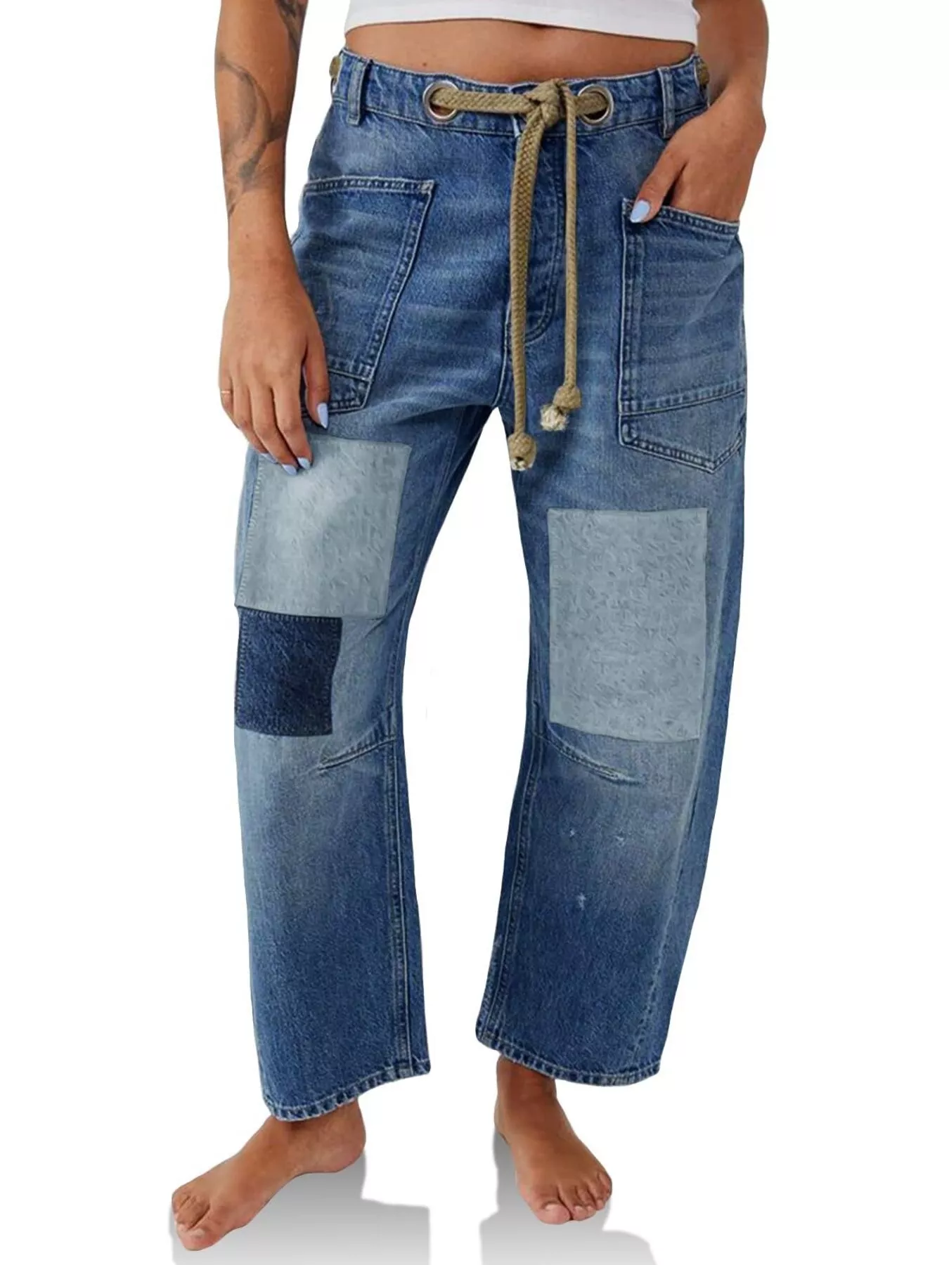 Washed Wide Leg Jeans - Image 2