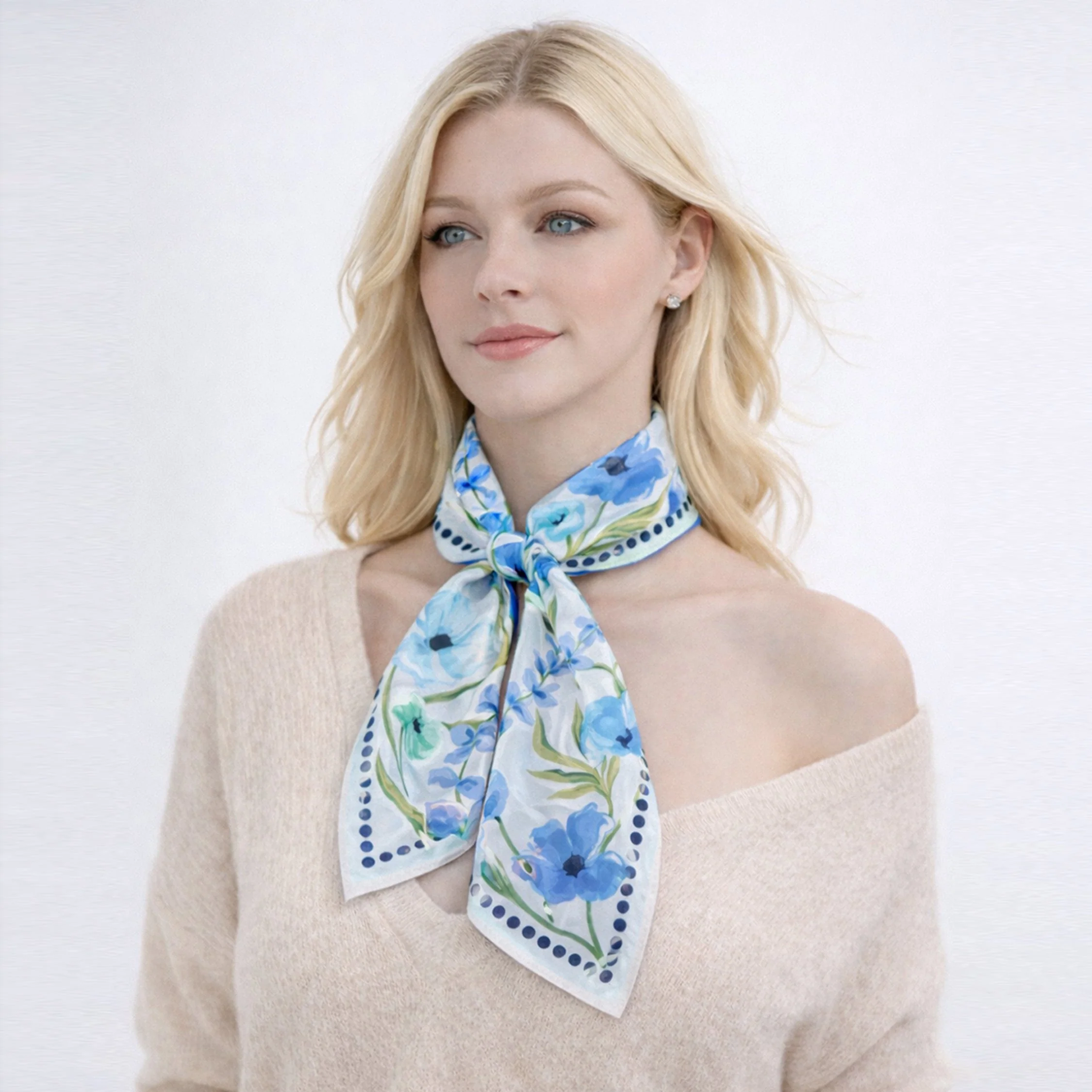 Water Color Print Square Scarf - Image 6