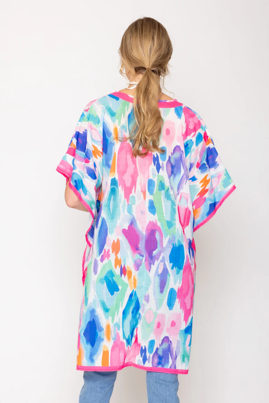 Watercolor Print Poncho - Image 6