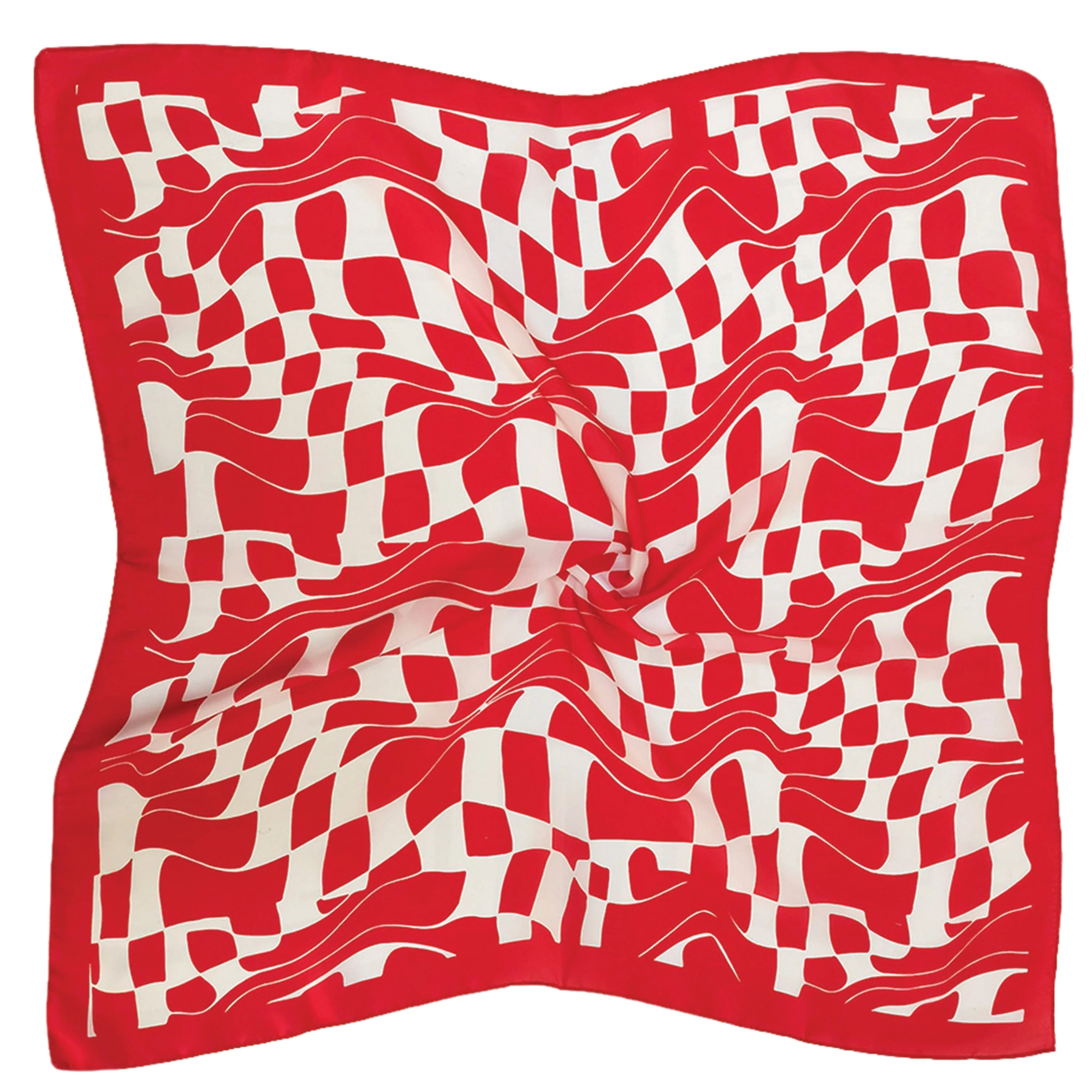 Wavy Square Print Square Scarf - Image 9