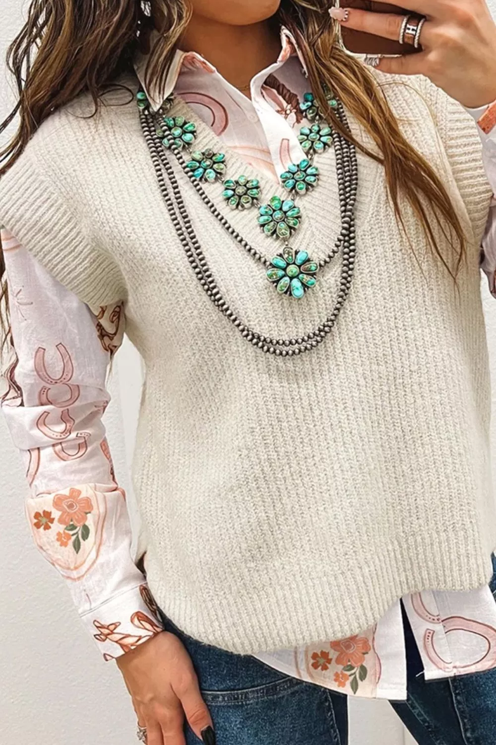 Western Print Long Sleeve Shirt - Image 2