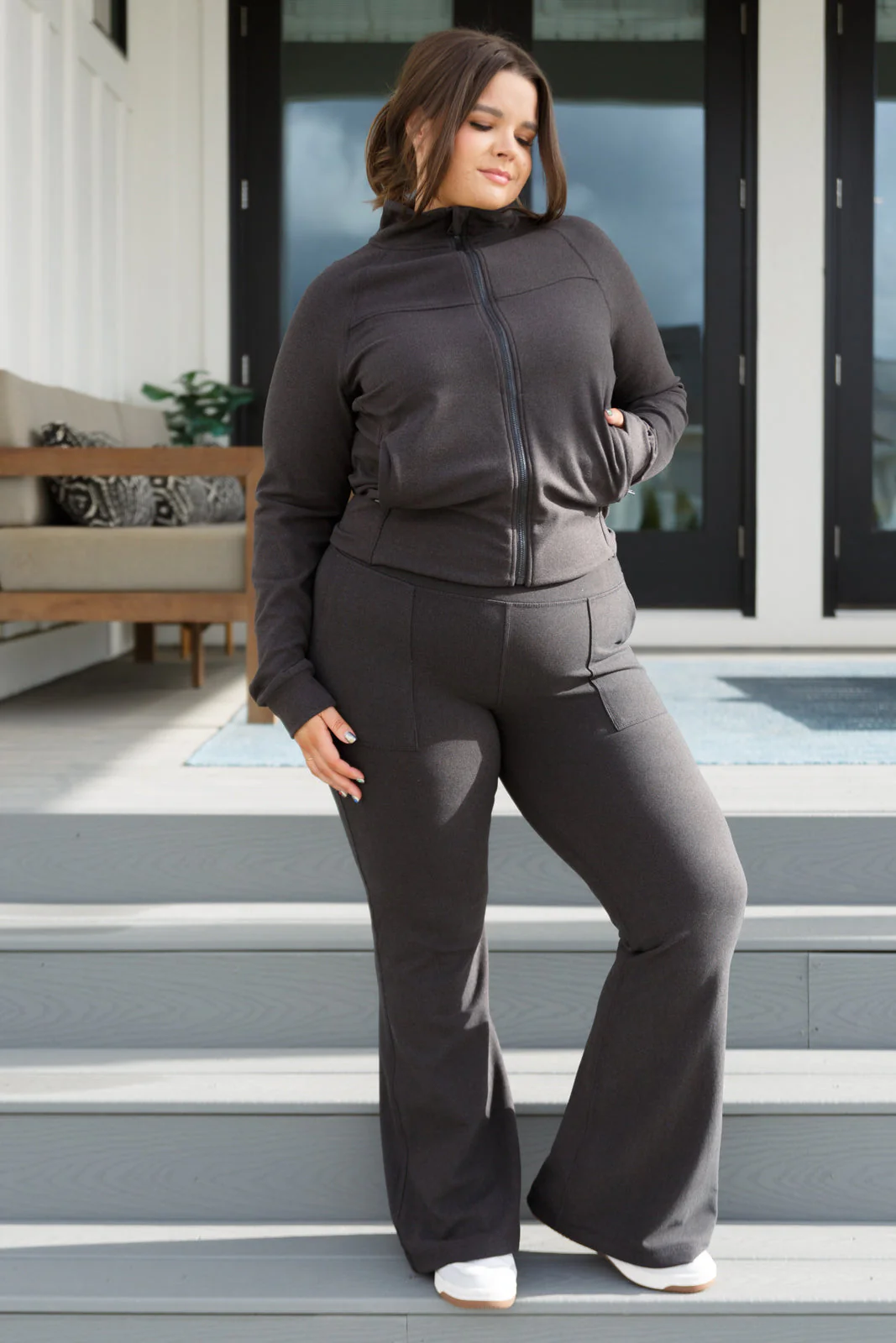 Where Are You Zip Up Jacket in Black - Image 5