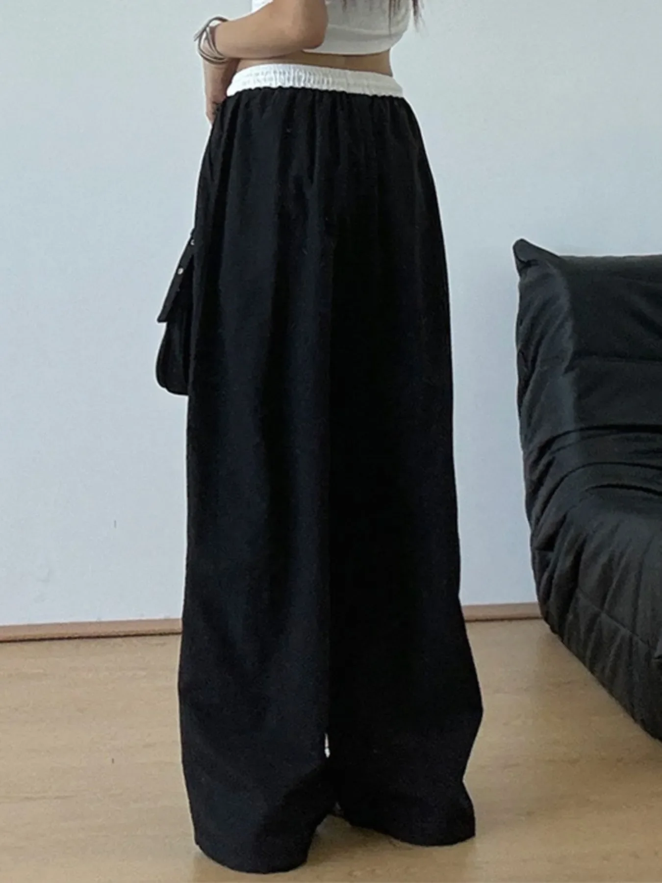 Wide Leg Drawstring Casual Pants - Image 5