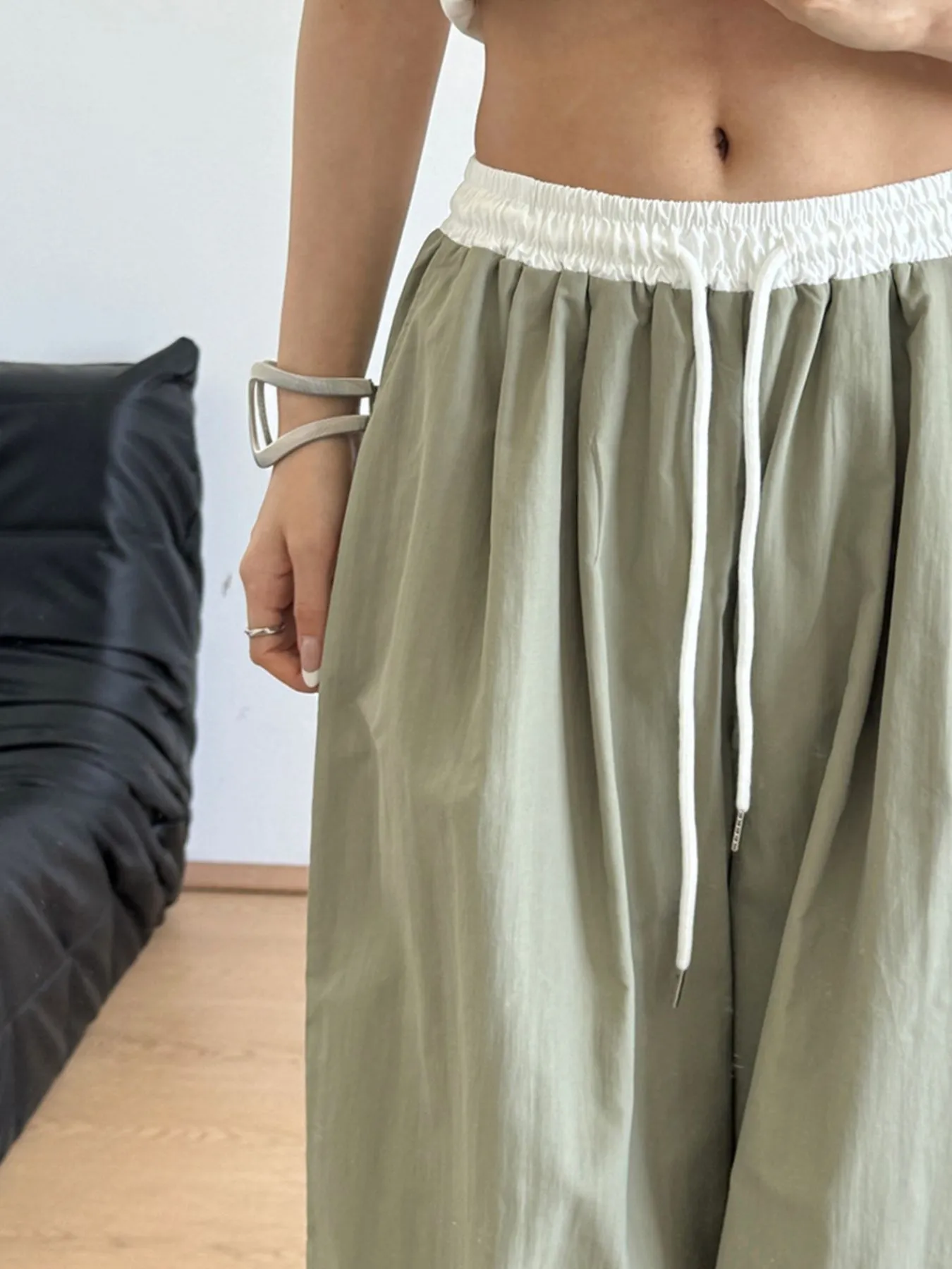 Wide Leg Drawstring Casual Pants - Image 7