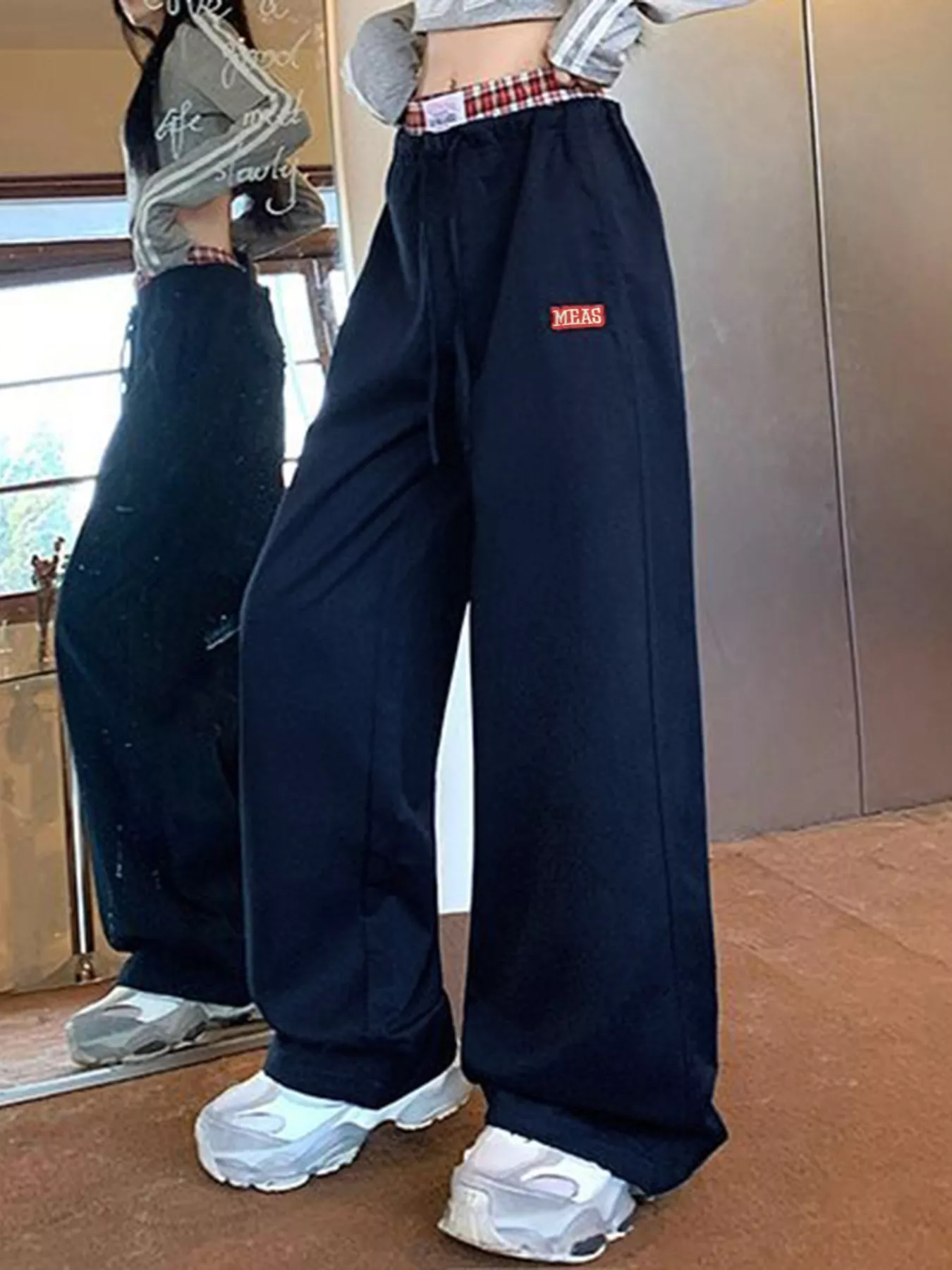 Wide Leg Drawstring Casual Pants - Image 4