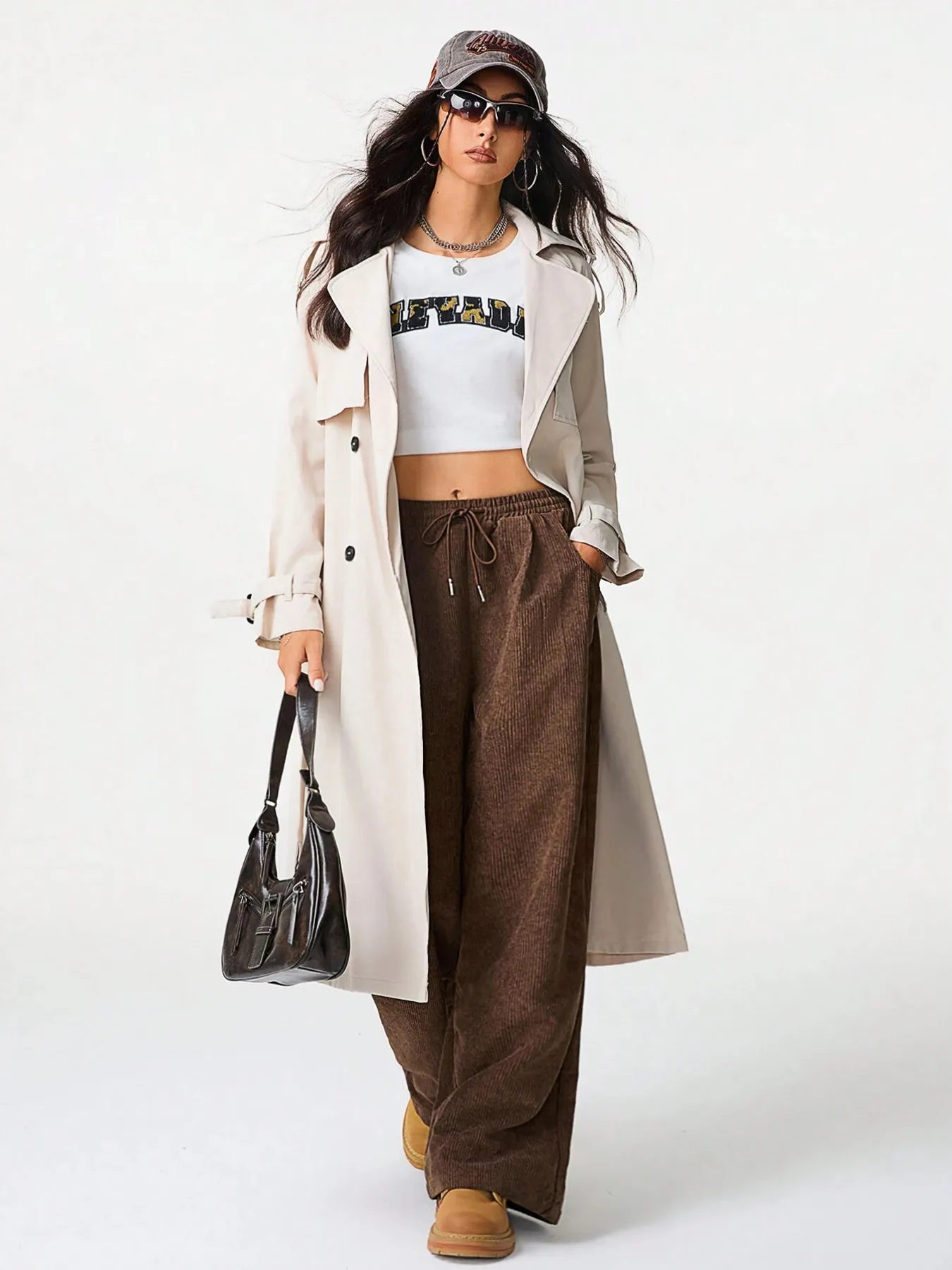 Wide Leg Drawstring Pants - Image 3
