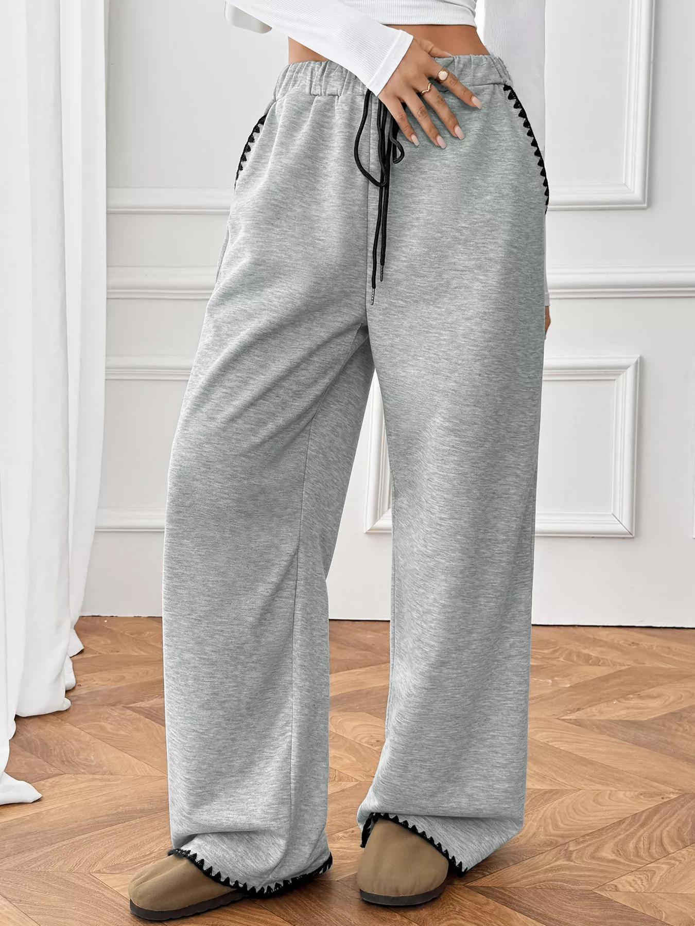 Wide-Leg Drawstring Pants - Image 3