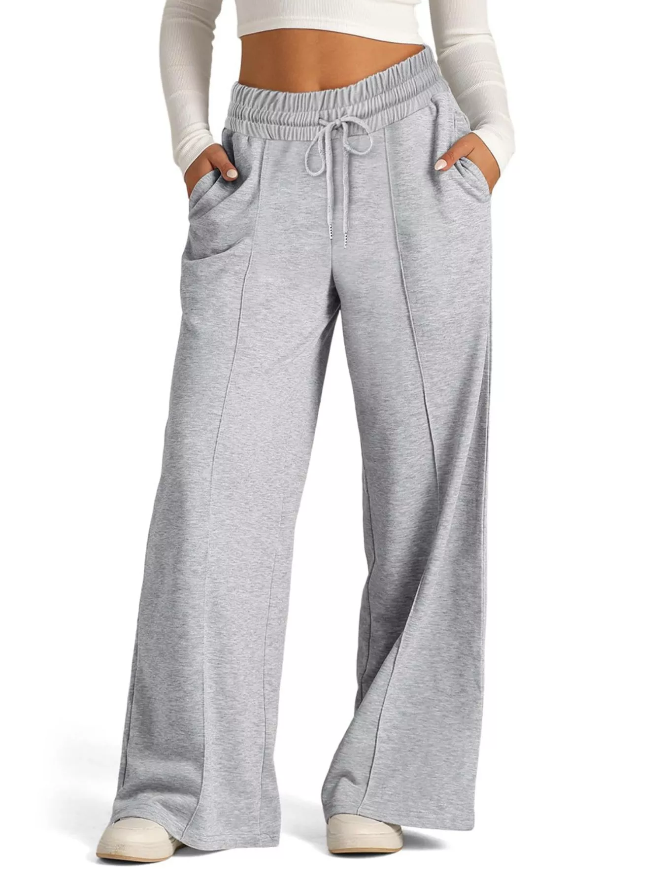Wide Leg Drawstring Pants - Image 3