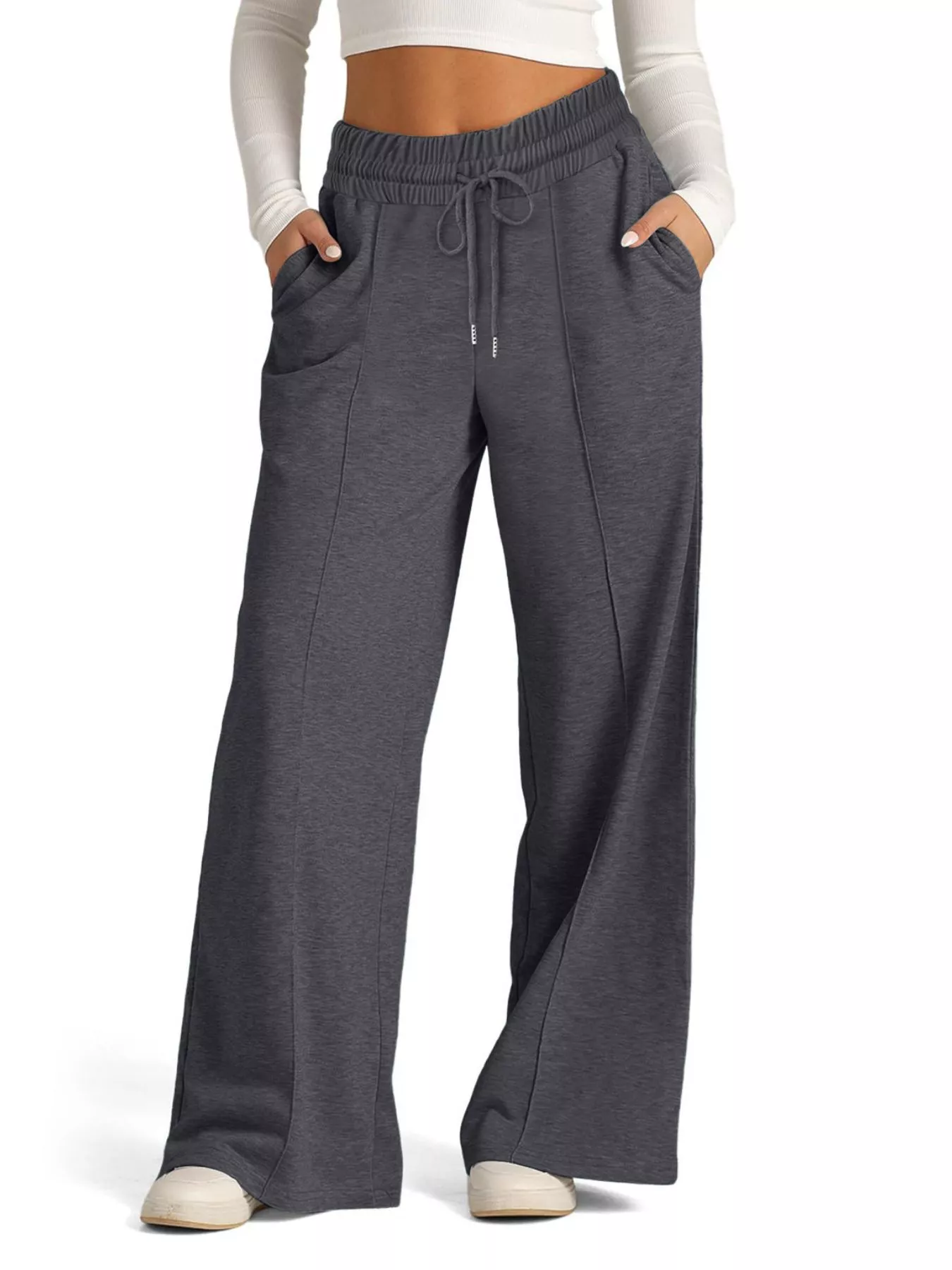 Wide Leg Drawstring Pants - Image 4
