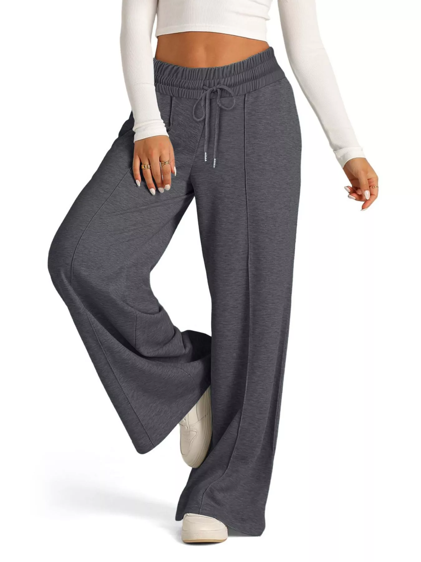 Wide Leg Drawstring Pants - Image 5