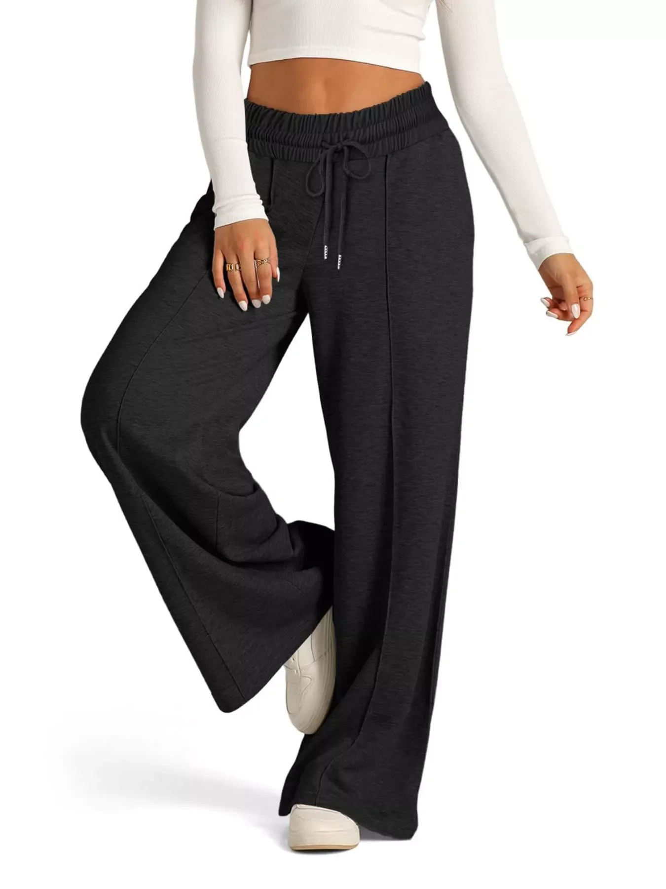 Wide Leg Drawstring Pants - Image 7