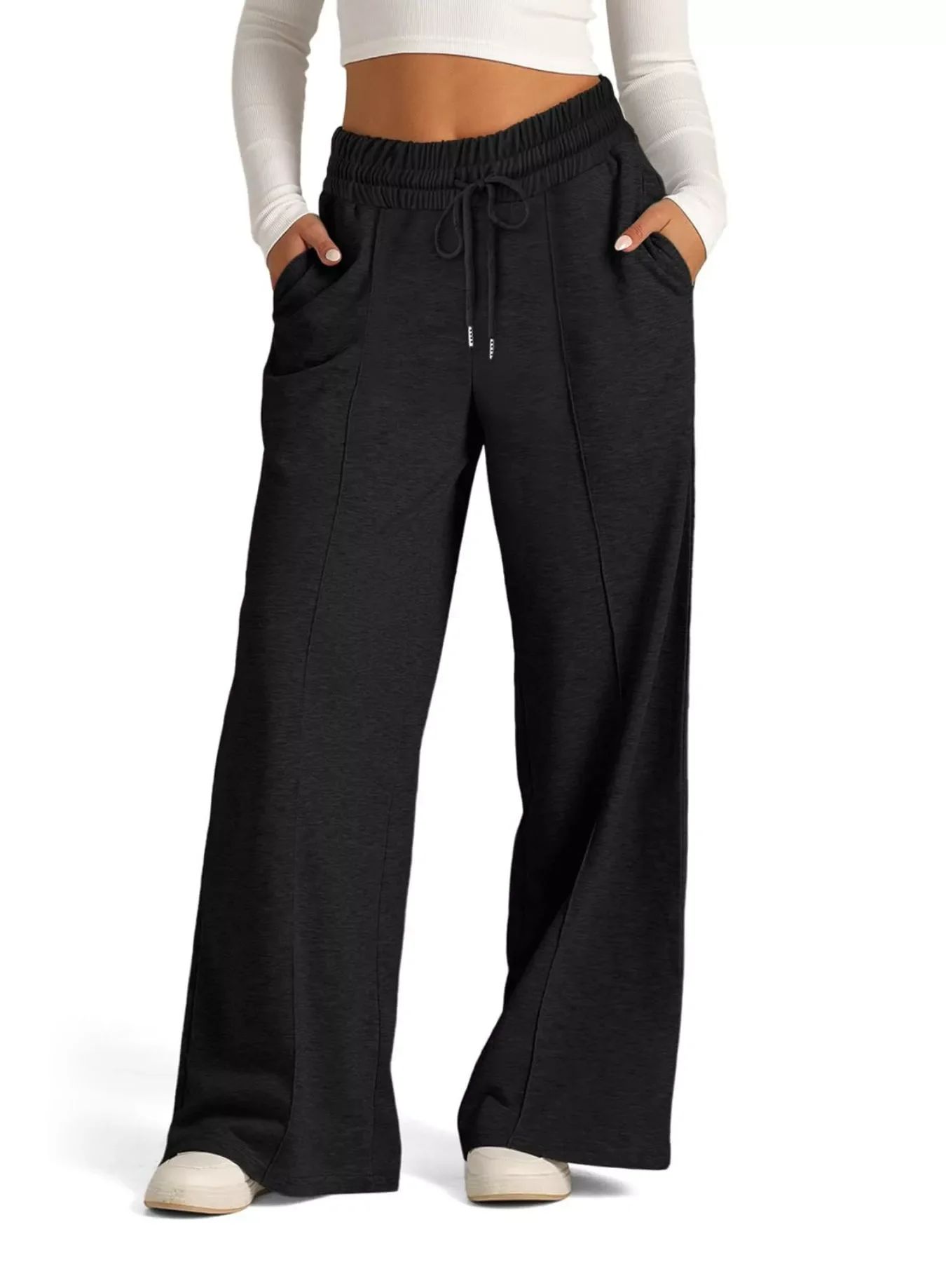 Wide Leg Drawstring Pants - Image 9