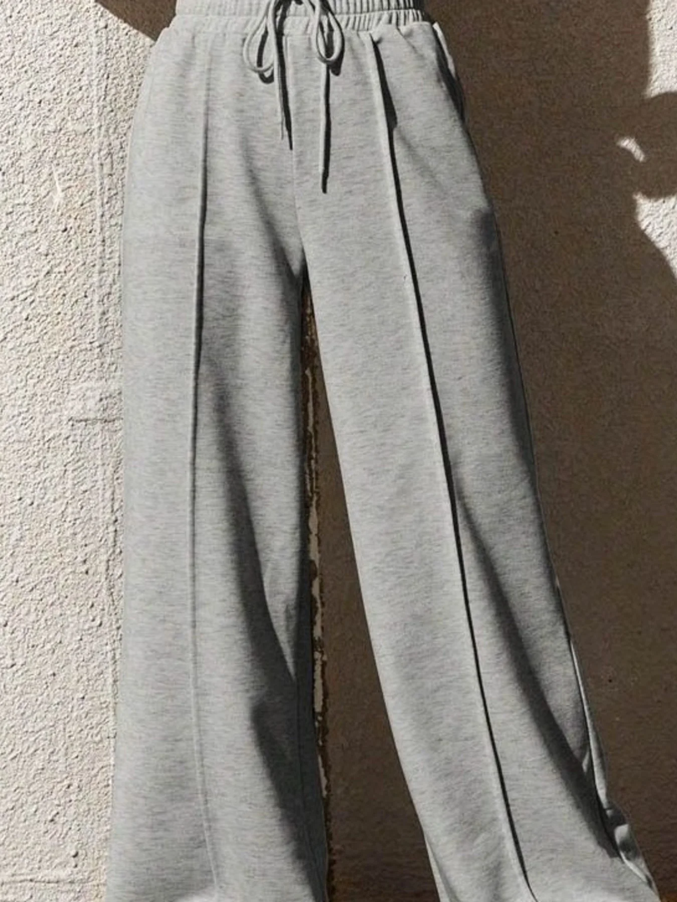 Wide Leg Drawstring Waist Pants - Image 3